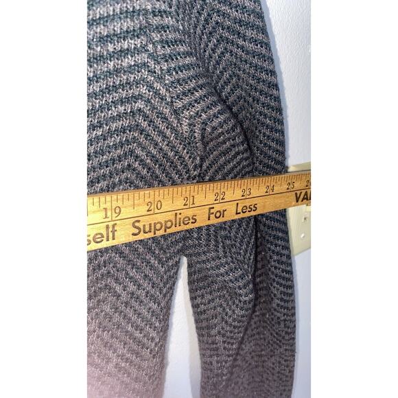 Banana Republic Cardigan Mens Large Navy Grey Ombré Print Wool Button Up Sweater - Picture 6 of 10